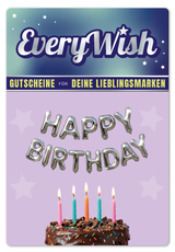 Happy Birthday - Kuchen und Ballons PDF